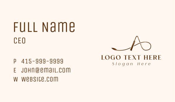 Whip Letter A Business Card Design Image Preview