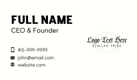 Folk Rustic Blackletter Wordmark Business Card Image Preview