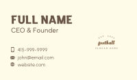 Vintage Artsy Wordmark Business Card Image Preview