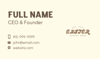 Vintage Artsy Wordmark Business Card Image Preview