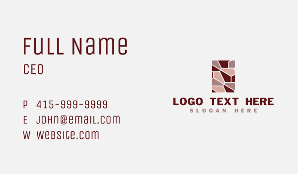 Wood Tile Pattern Business Card Design Image Preview