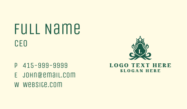 Crown Royal Crest Business Card Design Image Preview