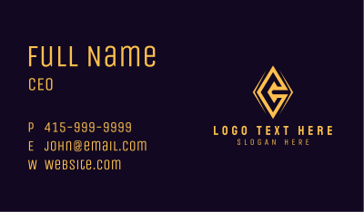 Gold Cryptocurrency Letter C Business Card Image Preview