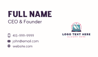 Tech Network Laptop Business Card Preview