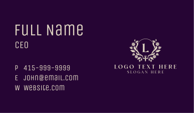 Luxury Floral Ornament Boutique Business Card Image Preview