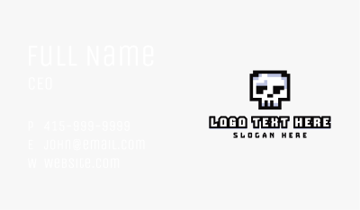 Pixel Skull Arcade  Business Card Image Preview