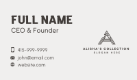 Architect Structure Builder Letter A Business Card Image Preview