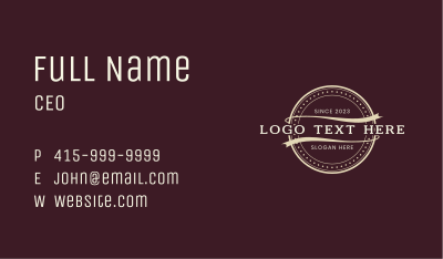 Vintage Business Wordmark Business Card Image Preview