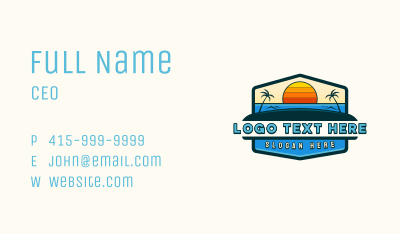 Tropical Sea Shore Business Card Image Preview