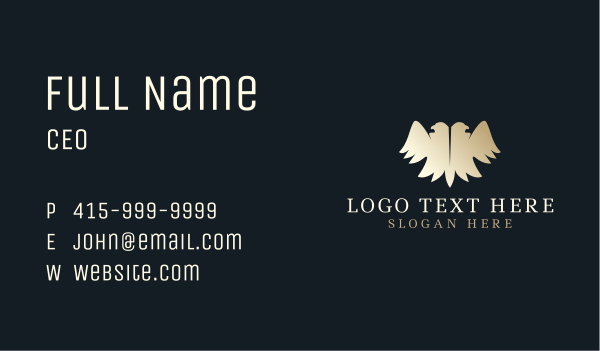 Luxury Gold Eagle Business Card Design Image Preview