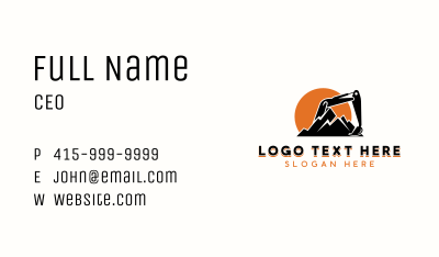 Mountain Excavation Contractor Business Card Image Preview
