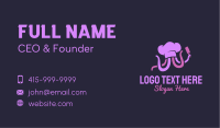 Purple Octopus Chef Business Card Image Preview