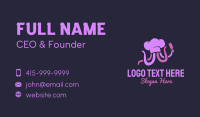 Purple Octopus Chef Business Card Image Preview