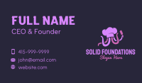 Purple Octopus Chef Business Card Image Preview