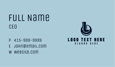 Logistics Cargo Letter L Business Card Image Preview