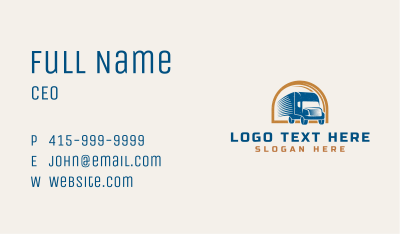 Logistics Courier Truck Business Card Image Preview