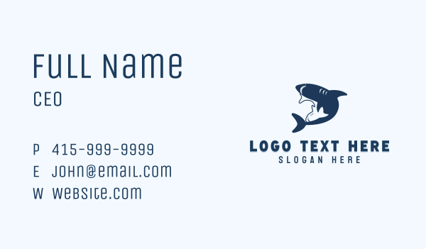 Shark Fish Animal Business Card Design Image Preview