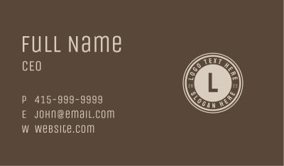 Classic Retro Letter Business Card Image Preview