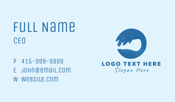 Beach Surf Wave Business Card Design Image Preview