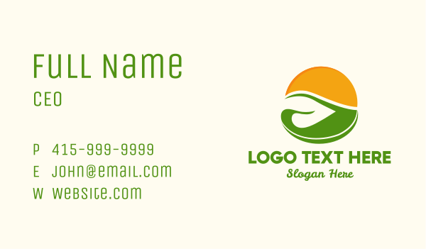 Sunny Leaf Business Card Design Image Preview
