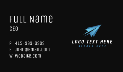 Logistics Plane Courier Business Card Image Preview