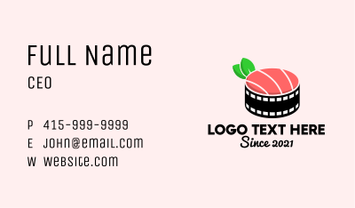 Film Reel Sushi  Business Card Image Preview