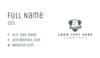 Cute Spooky Ghost Business Card Image Preview