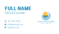 Aqua Beach Sunset  Business Card Image Preview