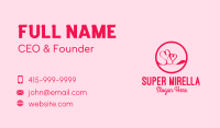 Pink Twin Hearts  Business Card Image Preview