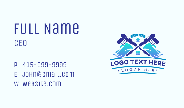 Pressure Washer House Cleaner Business Card Design Image Preview