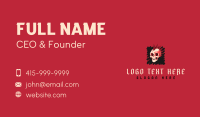 Skull Mohawk Punk Business Card Design