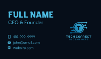 Blue Circuit Lettermark Business Card Image Preview