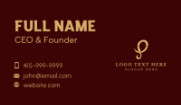 Gold Premium Letter P Business Card Image Preview