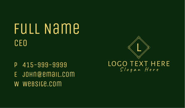 Geometric Luxury Lettermark  Business Card Design Image Preview