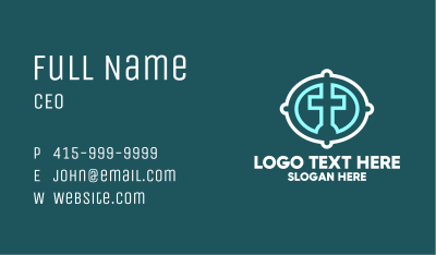 Christian Cross Badge Business Card Image Preview