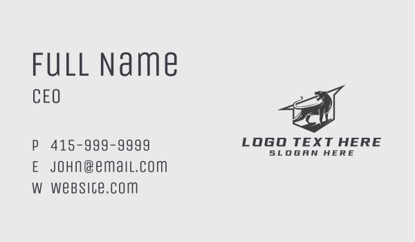 Panther Shield Gaming Business Card Design Image Preview