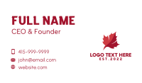 Canadian Leaf Flag  Business Card Design