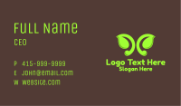 Green Butterfly Leaf  Business Card Image Preview