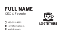 Skull Coffee Cup Business Card Image Preview