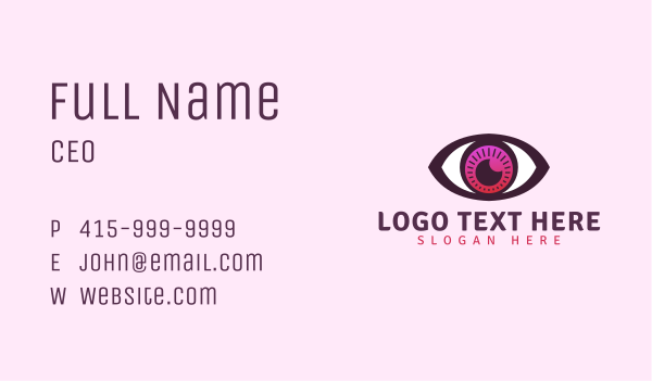 Visual Eye Optometry Business Card Design Image Preview