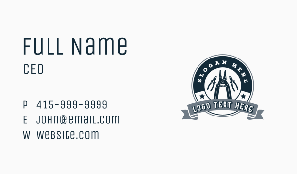 Electrical Pliers Tool Business Card Design Image Preview