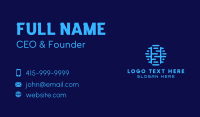 Tech Geometric Circuit  Business Card Preview