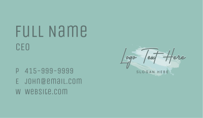 Beauty Stroke Wordmark Business Card Image Preview