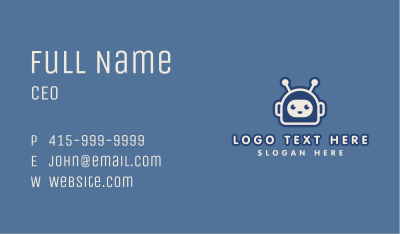 Cute Robot App Business Card Image Preview