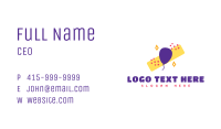 Fun Party Balloon Confetti Business Card Image Preview