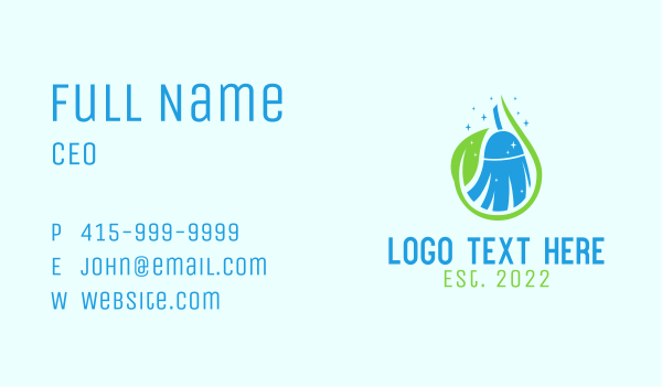 Eco Janitorial Service Business Card Design Image Preview
