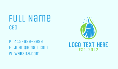 Eco Janitorial Service Business Card Image Preview