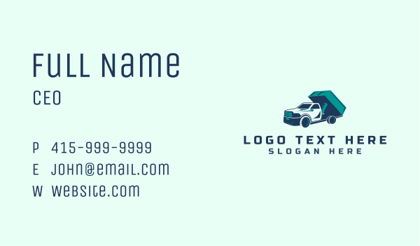 Dump Truck Vehicle Business Card Design Image Preview