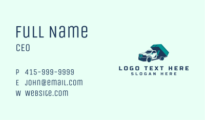 Dump Truck Vehicle Business Card Image Preview