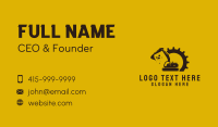 Mechanical Excavation Truck Business Card Design